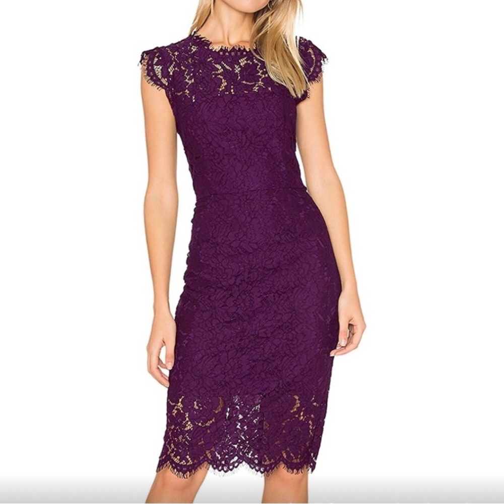 MEROKEETY - Sleeveless Floral Lace Cocktail Dress Size Large